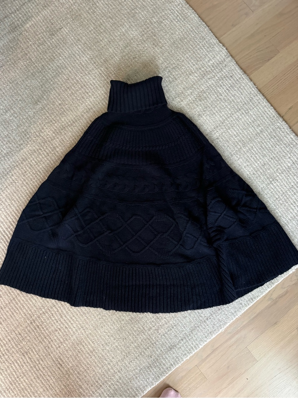 Autumn Cashmere Navy Poncho Sweater